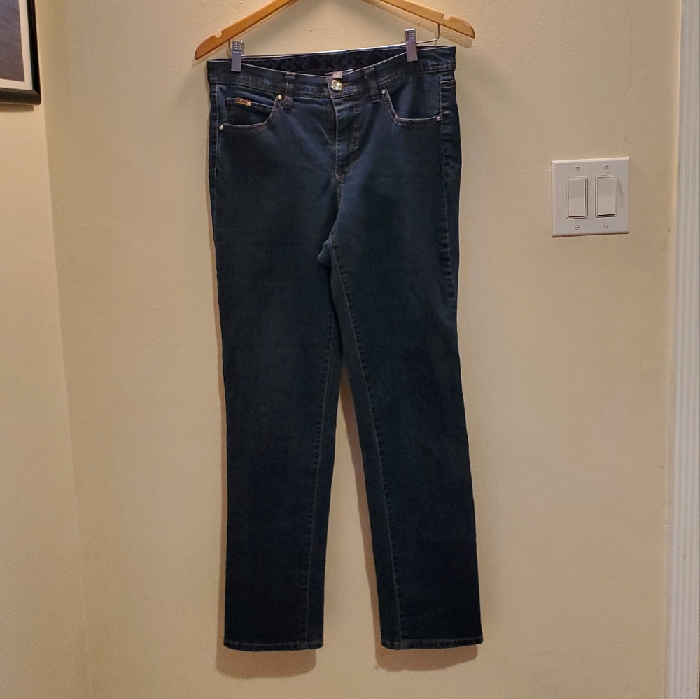 JM Collection Comfort Stretch Waist Straight leg Jeans size 8 - Picture 15 of 16